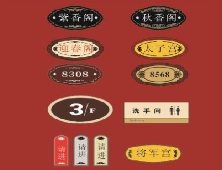 新密门牌设计制作三要素。